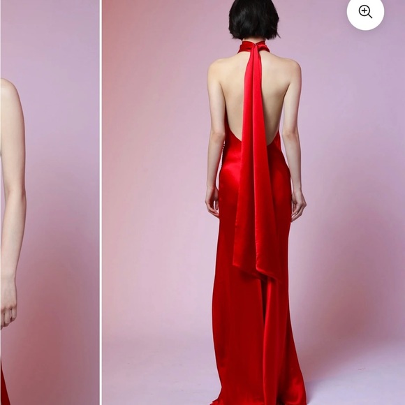 SAU LEE PENELOPE BACKLESS SATIN GOWN - Picture 2 of 4